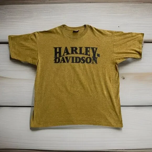 Harley Davidson T-Shirt Memphis, TN Bumpus Tan XXL Short Sleeve Graphic Cotton - Picture 1 of 5